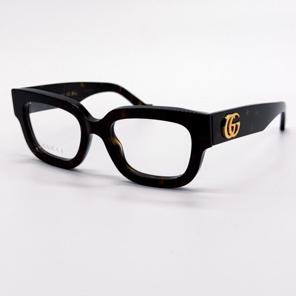NEW GUCCI GG1548O 005 DARK HAVANA WOMEN EYEGLASSES GUCCI - Picture 3 of 12